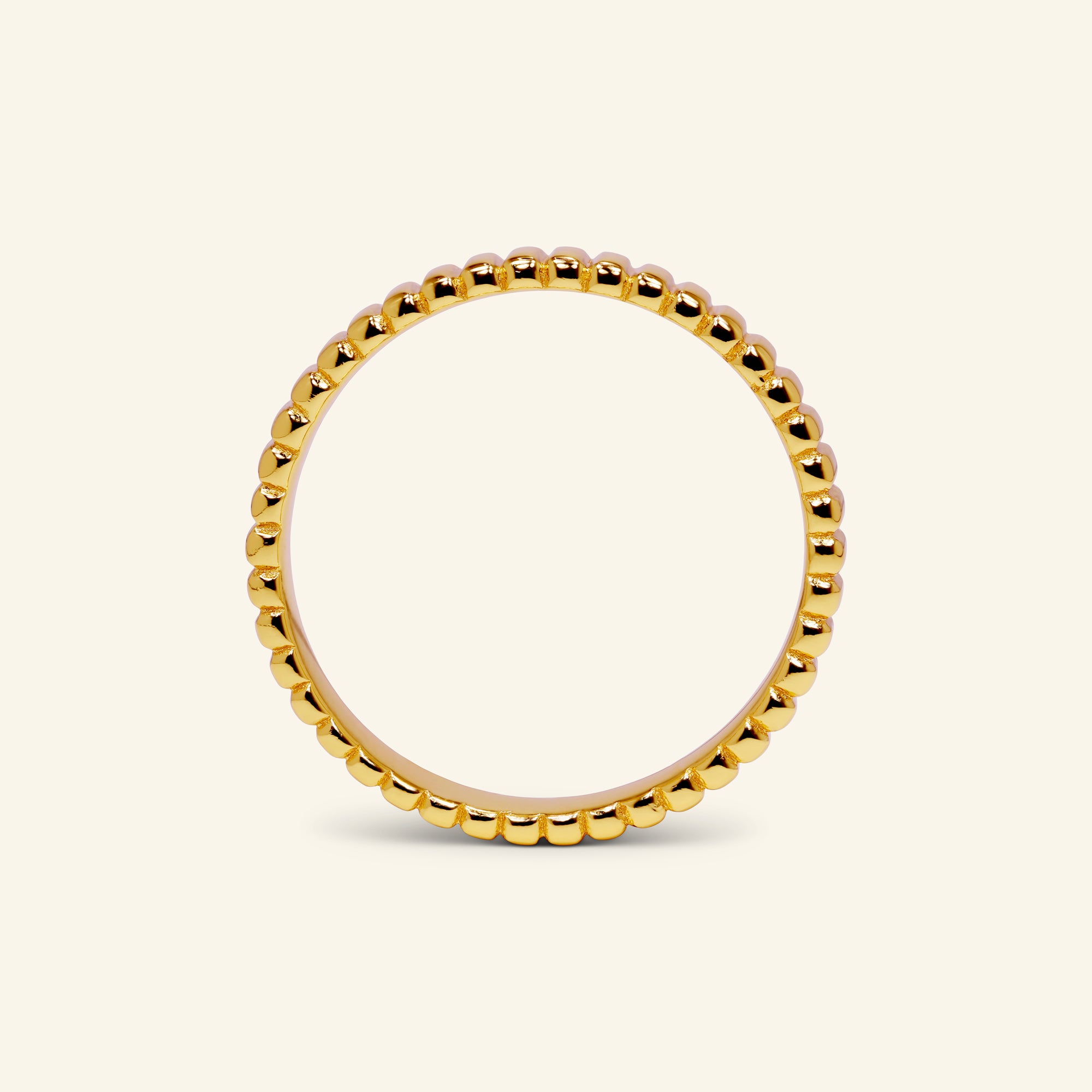 Lennon fluted textured band in sterling silver with gold finish by Arvion Jewelry