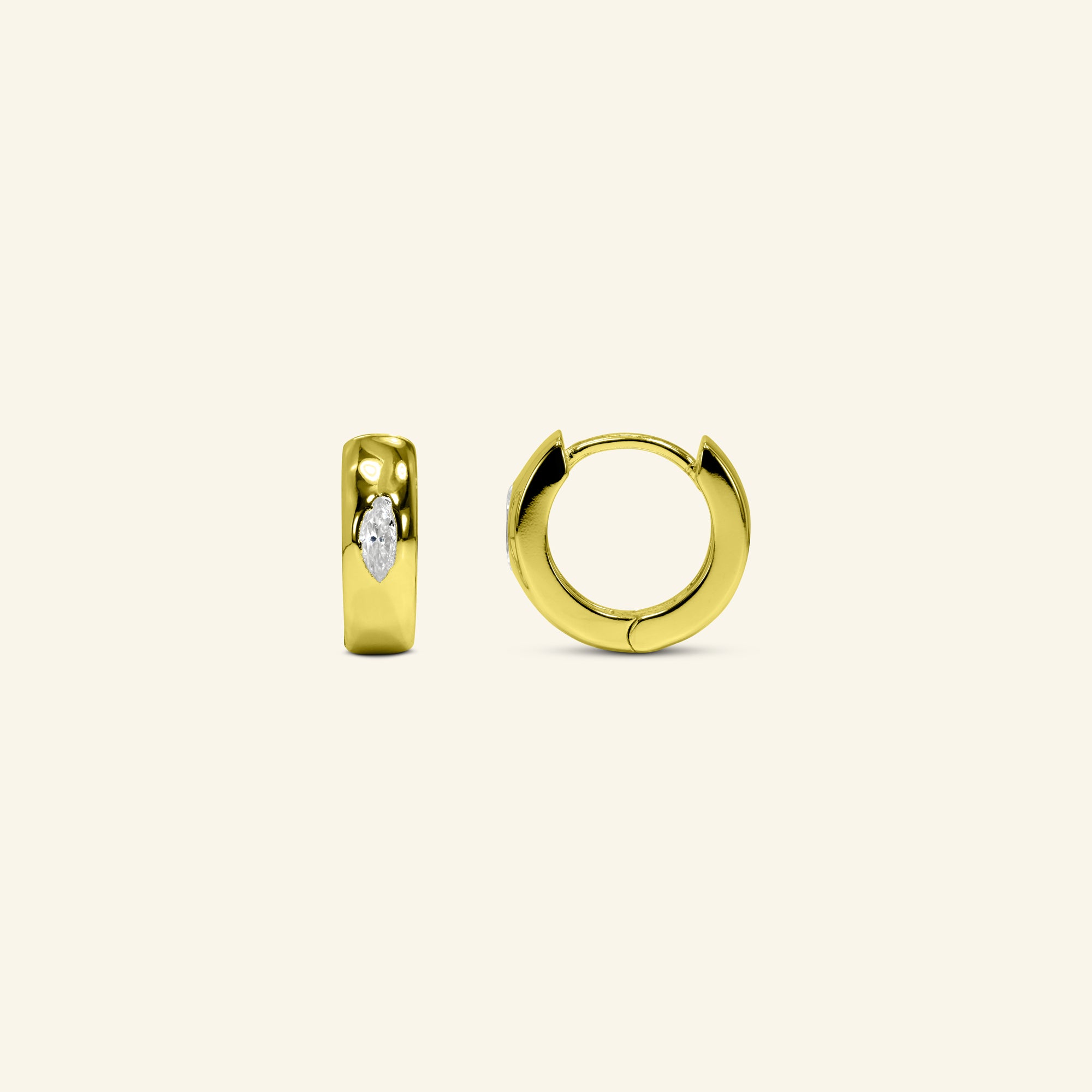 Clara Marquise Hoop Earrings by Arvion Jewelry