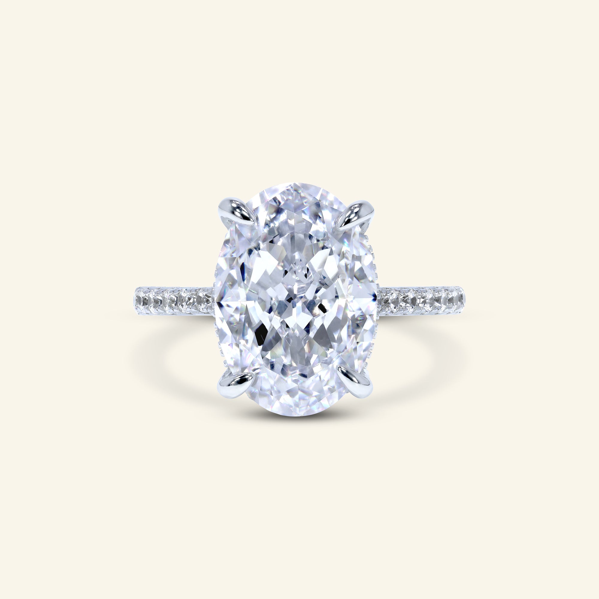 Audrey Oval Hidden Halo Ring by Arvion Jewelry.