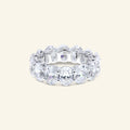 Sierra oval shared-prong eternity ring by Arvion Jewelry