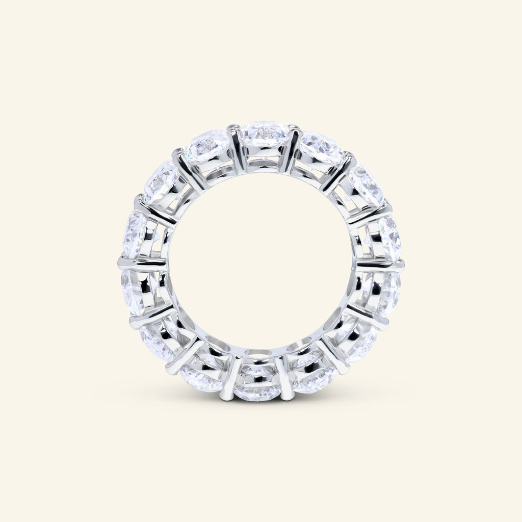 Sierra oval shared-prong eternity ring by Arvion Jewelry