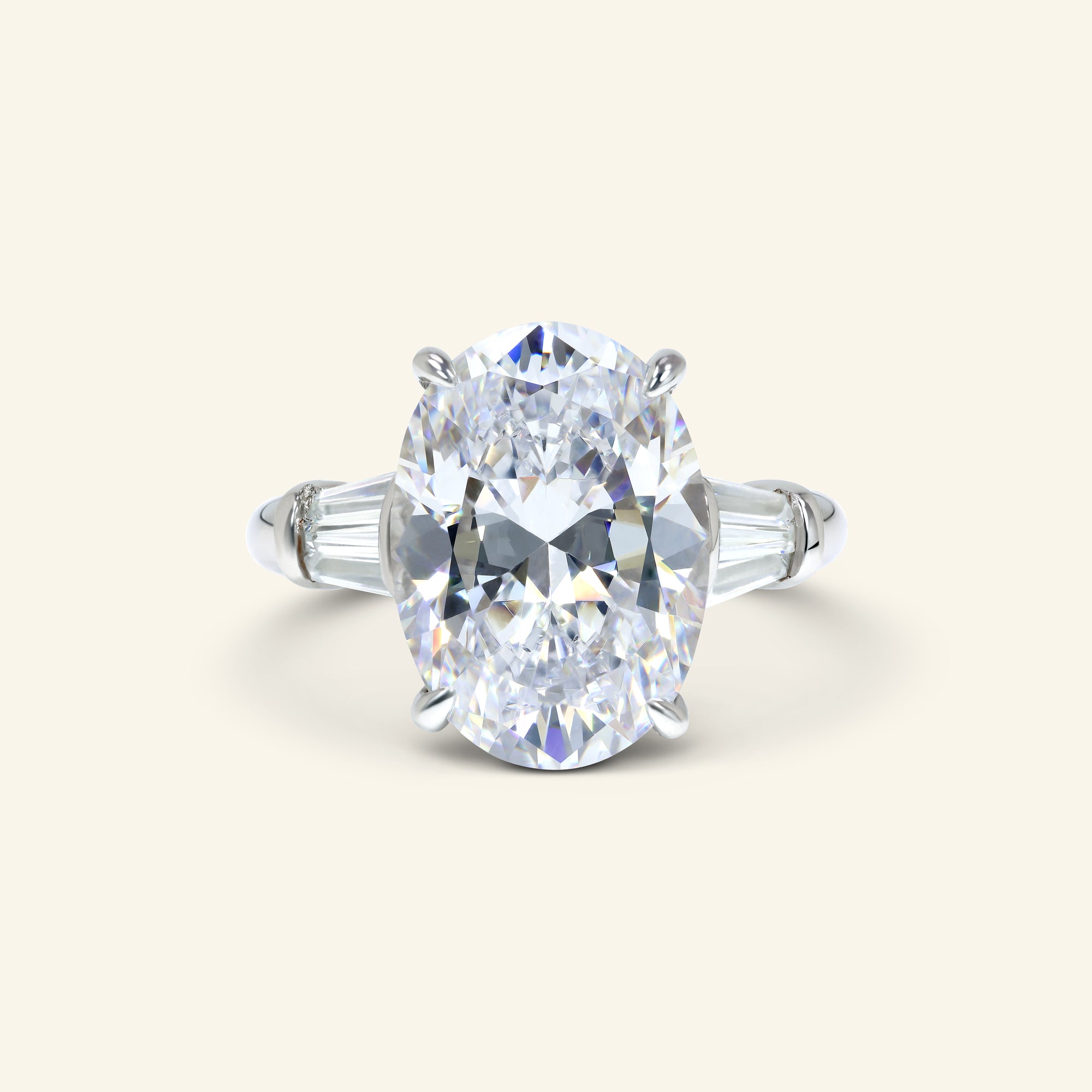Siena Oval Ring three-stone ring by Arvion Jewelry of Los Angeles