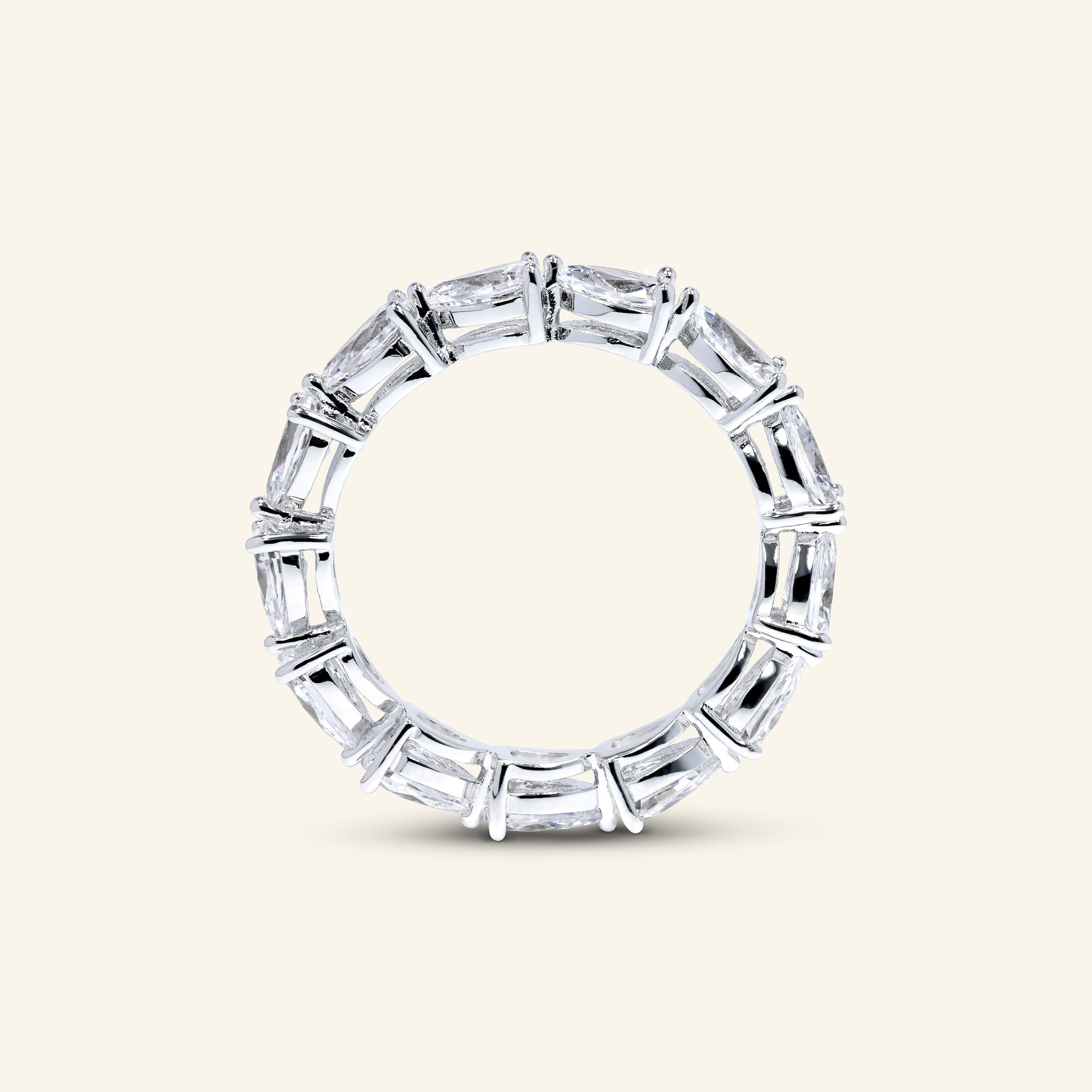Sophie Pear cut eternity band with east west pear stones by Arvion Jewelry