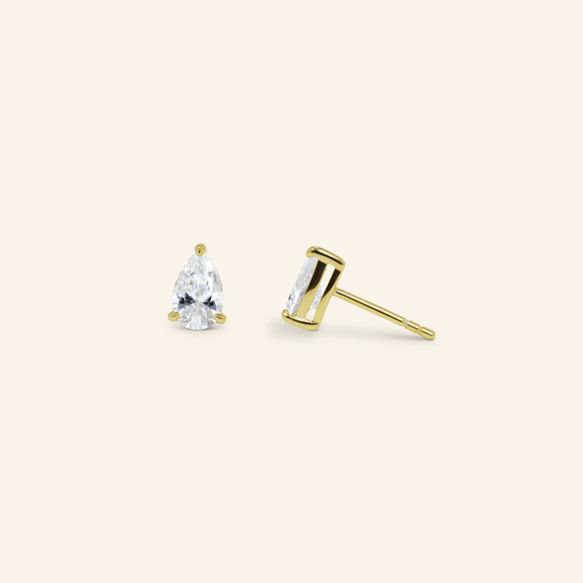 Vivi Pear Stud Earrings by Arvion Jewelry