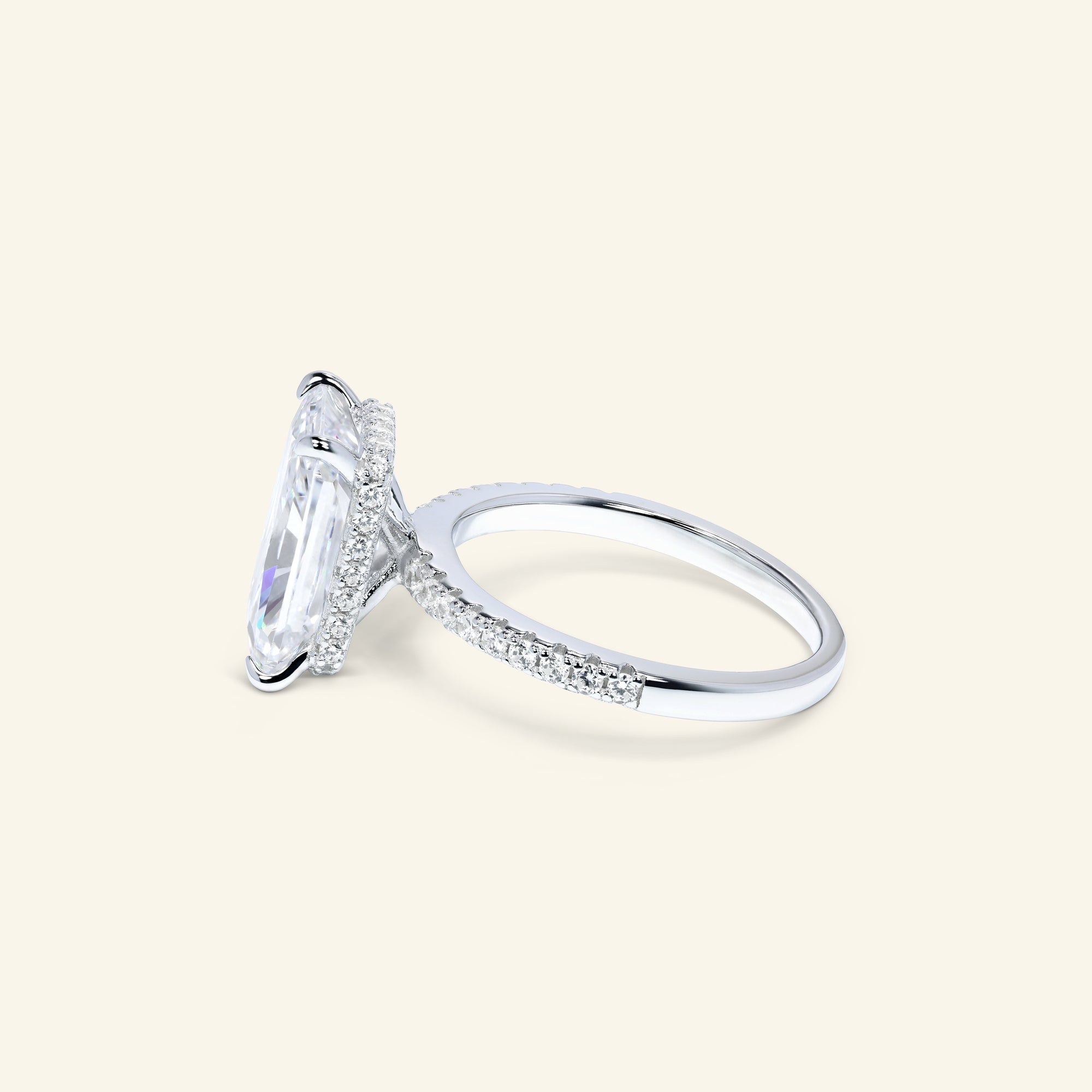 Nora Radiant Hidden Halo Ring by Arvion Jewelry