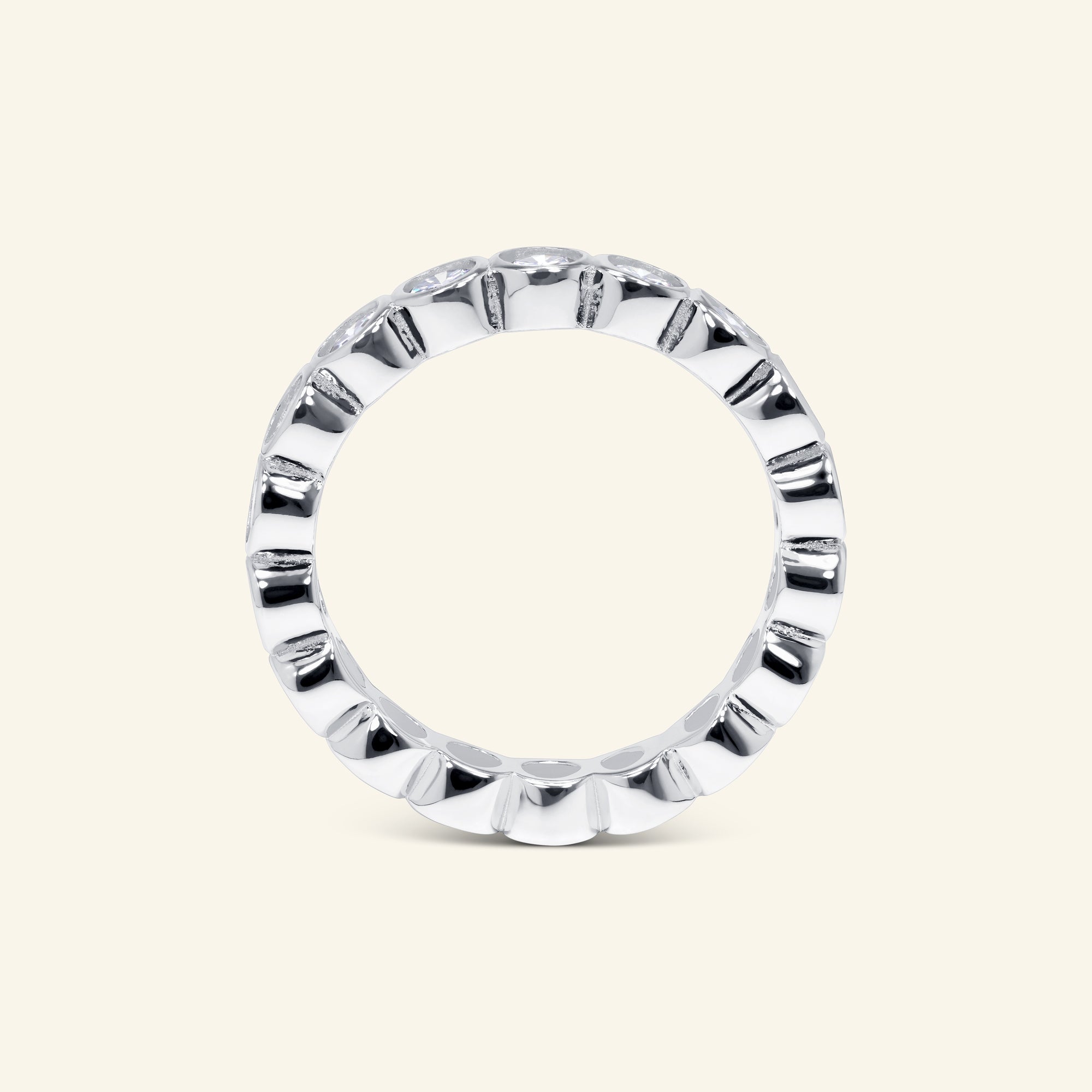 Rylie Bezel Eternity Band by Arvion Jewelry