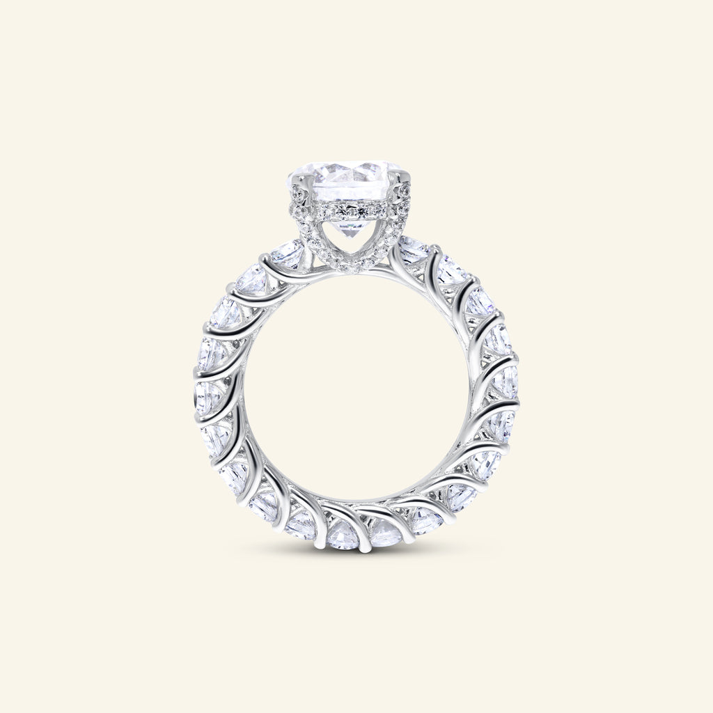 Charlotte Round Hidden Halo Ring by Arvion Jewelry