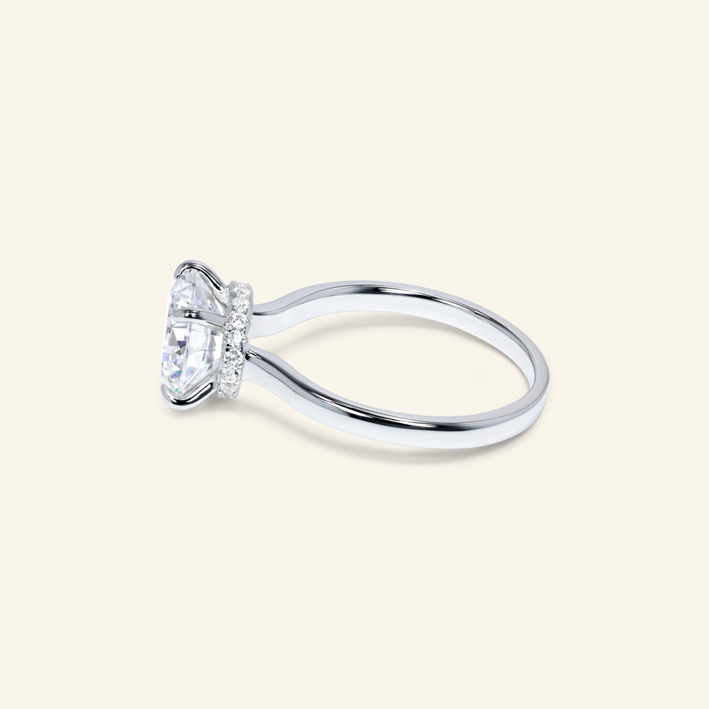 Rebecca Round Hidden Halo Ring by Arvion Jewelry