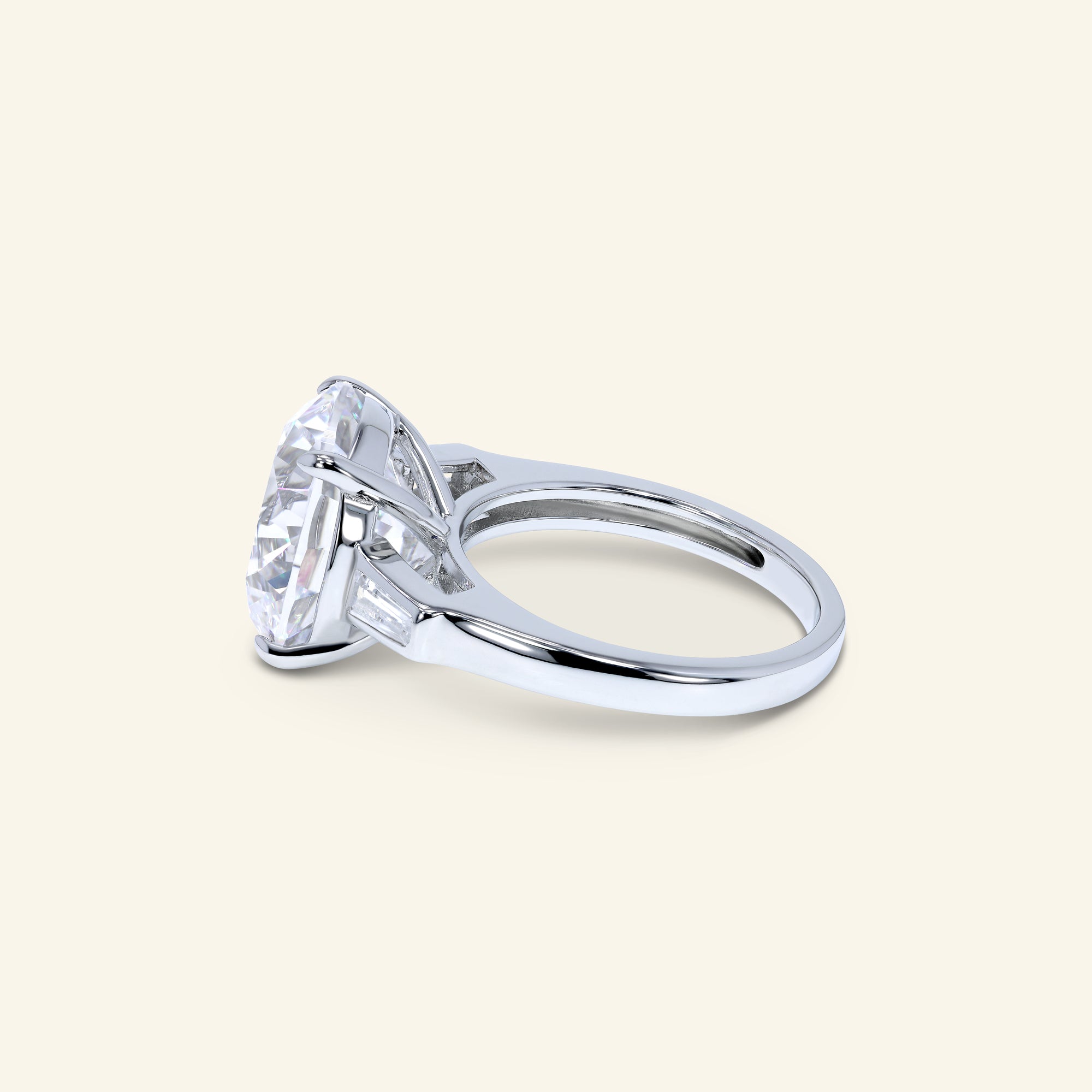 Aviana Round Three-stone Ring by Arvion Jewelry